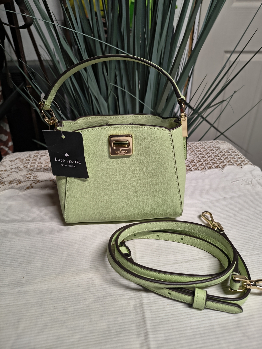 Kate Spade Pheobe Light Green Top-Handle Crossbody Mini Bag